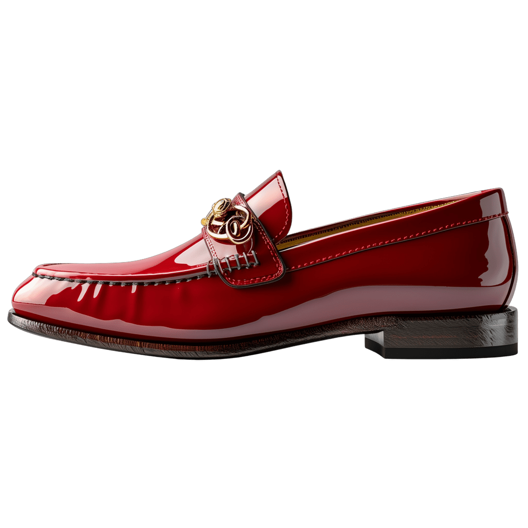 Red loafers